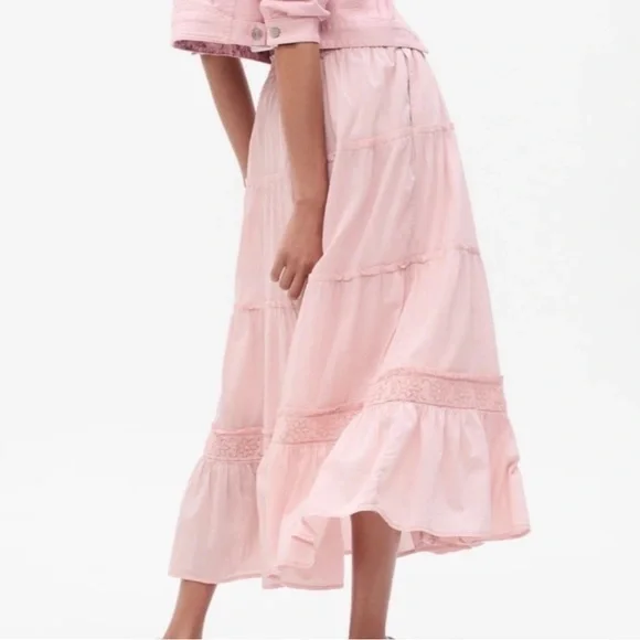 LoceShackFancy X Gap Tiered Maxi Skirt - Picture 2 of 4